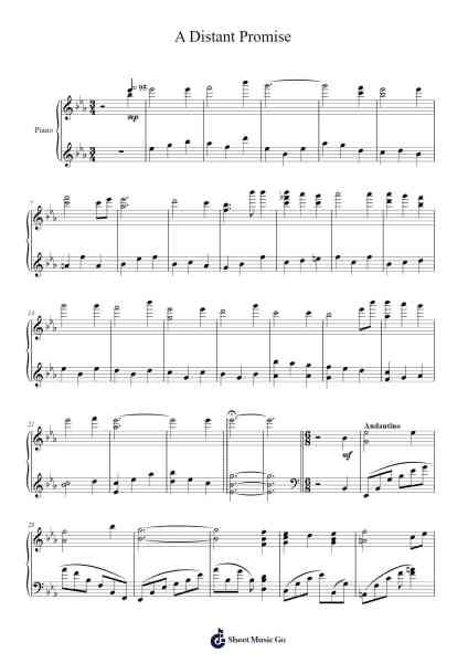 A Distant Promise Sheet Music by Yasunori Mitsuda-Arr.Gasgreve Ausnal