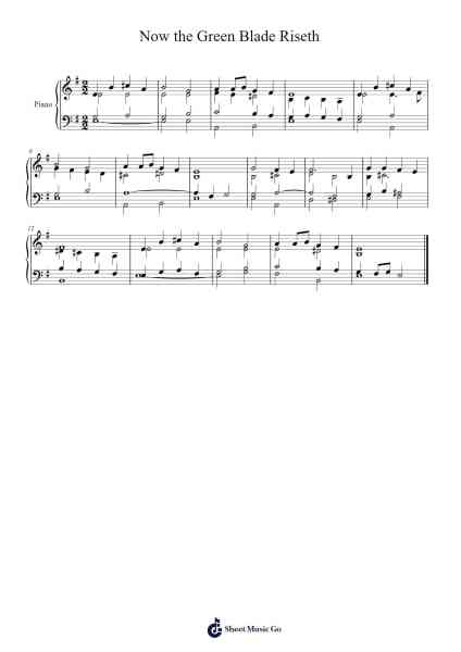 Now the Green Blade Riseth Sheet Music by -Arr.Phisan Lionelphy