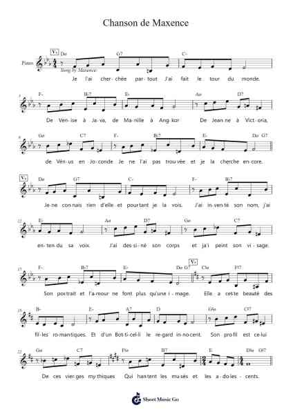 Chanson de Maxence Sheet Music by Michel Legrand-Arr.Jackbing Priceliot