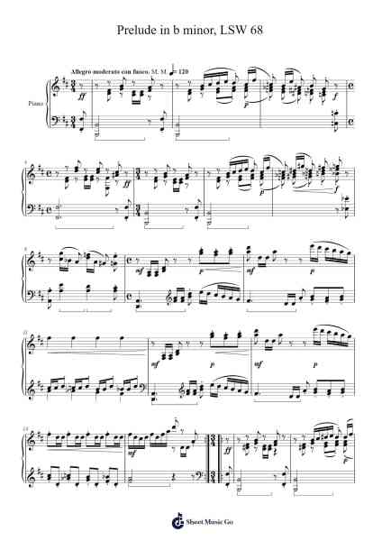 Prelude in B Minor, LSW 68 Sheet Music by Sunwoo Lim-Arr.Earmay
