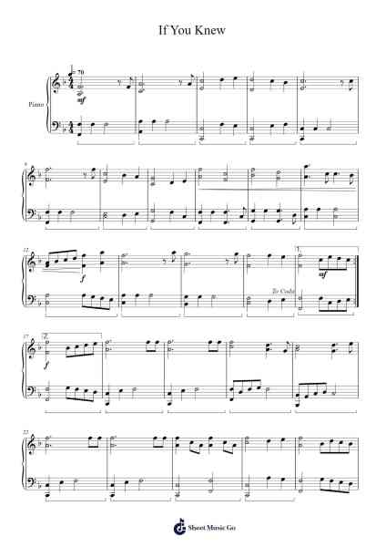 If You Knew Sheet Music by Agsean-Arr.Springlome Xebloor