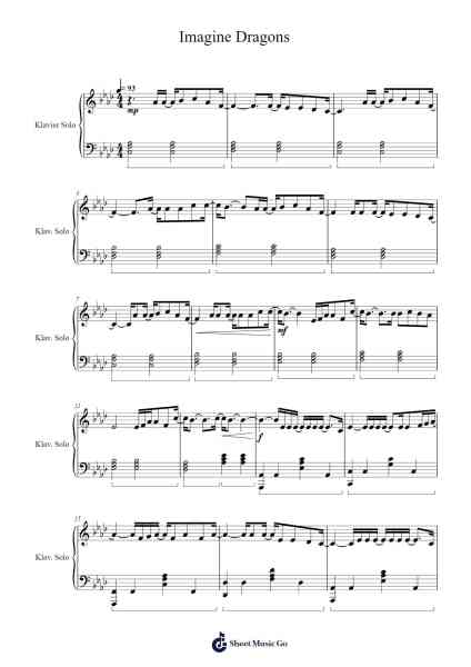 Imagine Dragons Sheet Music by Imagine Dragons-Arr.Ausdam Pukin