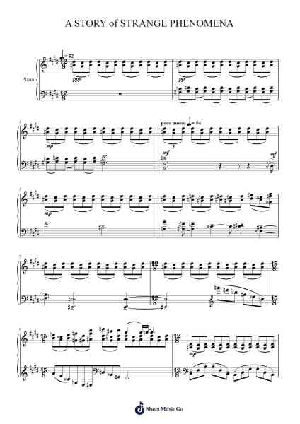 A STORY of STRANGE PHENOMENA Sheet Music by Dobing-Arr.Boycefax