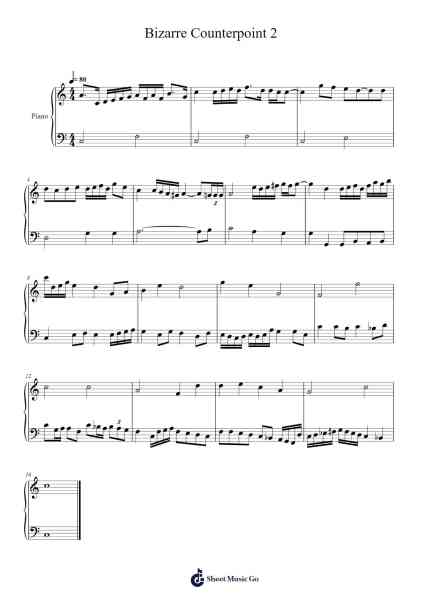 Bizarre Counterpoint 2 Sheet Music by Yveshe-Arr.Stanthy