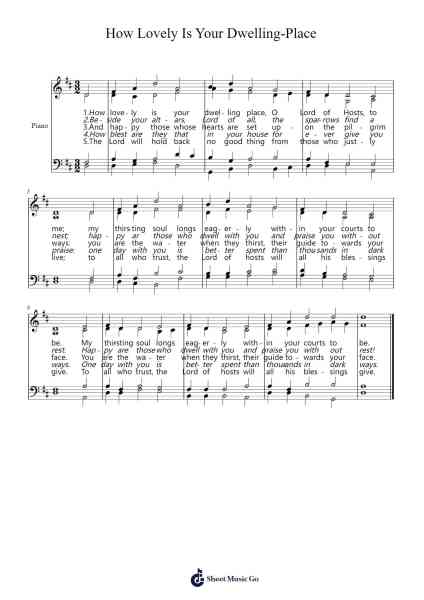 How lovely is your dwelling-place Sheet Music oleh J. L. Macbeth Bain-Arr.Freeclife