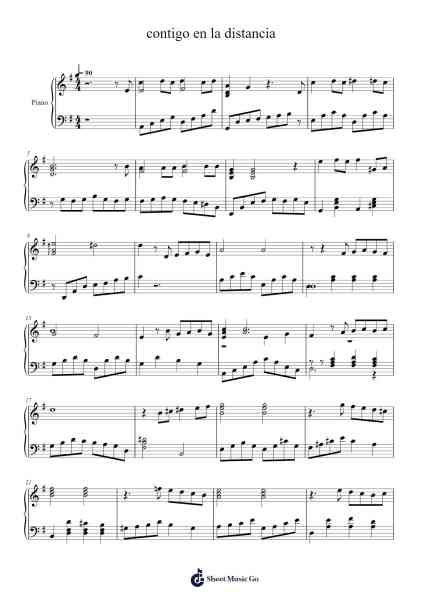 contigo en la distancia Sheet Music by Francisco Quesada-Arr.Wilheljones
