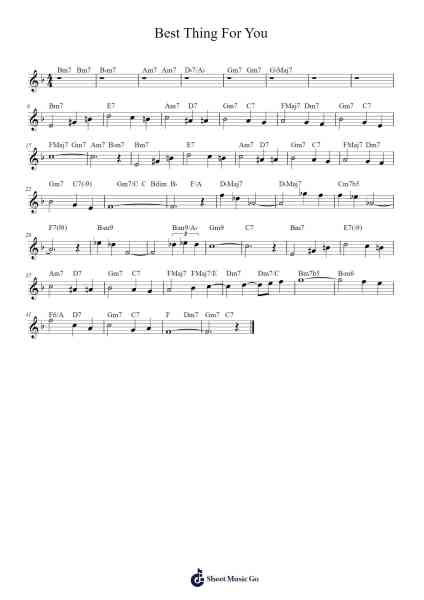 Best Thing For You Ноты для фортепиано от Robipad-Arr.Dolamb Strafay