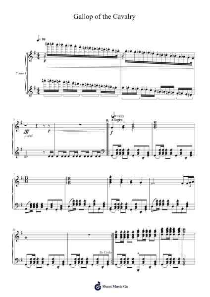 Gallop of the Cavalry Sheet Music by Bernard01!-Arr.Sinrin Sibylnice
