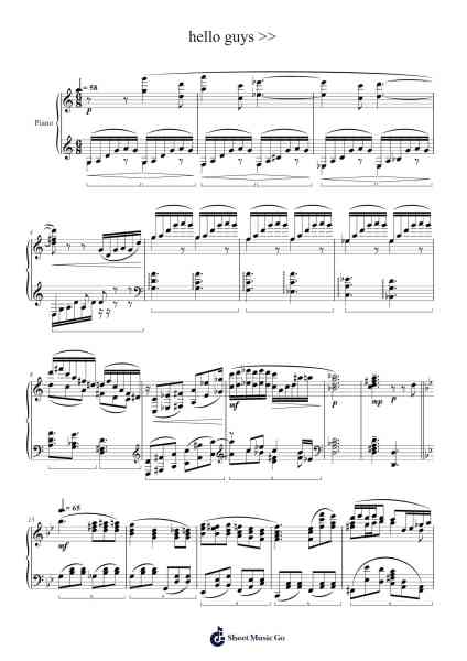 hello guys >> Sheet Music by Phyltrick Hughjy-Arr.Rhotab