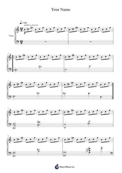 Your Name Sheet Music by RADWIMPS-Arr.Poshua Xansweet