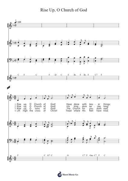Rise Up, O Church of God Sheet Music by Aaron Williams-Arr.Ution Foxwer