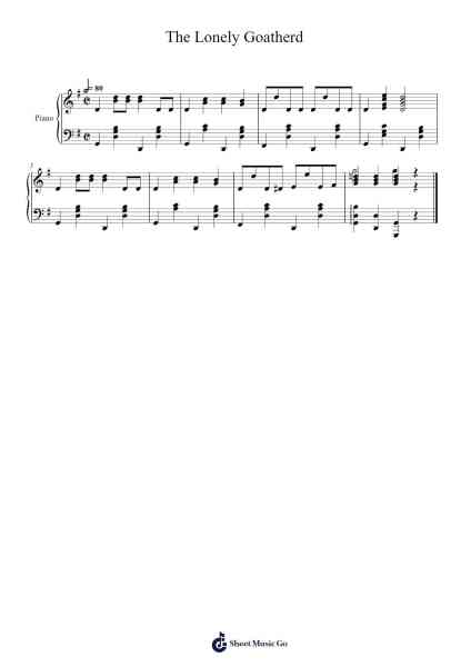 Change of Scene (The Lonely Goatherd) Sheet Music by Rodgers-Arr.Tateearl Grantbroad