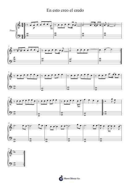 En esto creo el credo Sheet Music by Hillsong Worship-Arr.Vioo'neil