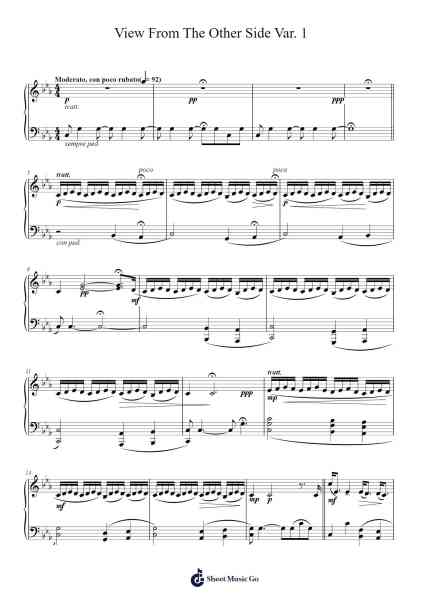 View From The Other Side Var. 1 (from Seven Days Walking: Day 5) Sheet Music by Ludovico Einaudi-Arr.Wesquinn Bunmeg