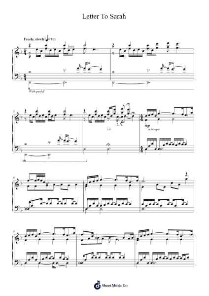 Letter To Sarah Sheet Music by Michael W. Smith-Arr.Blouis