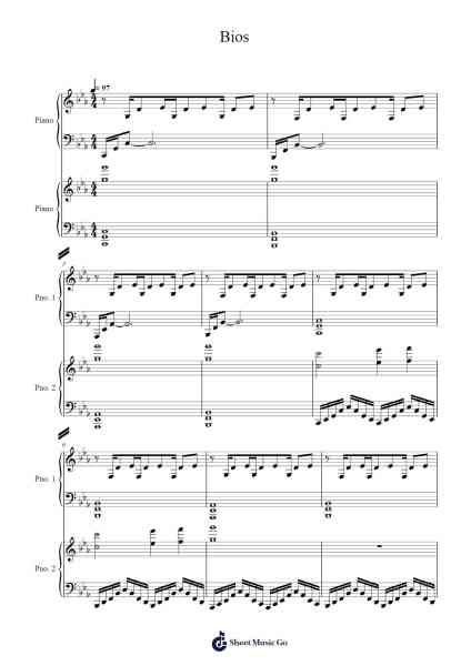 Bios Sheet Music by Hiroyuki Sawano-Arr.Woolfleen Juskirk