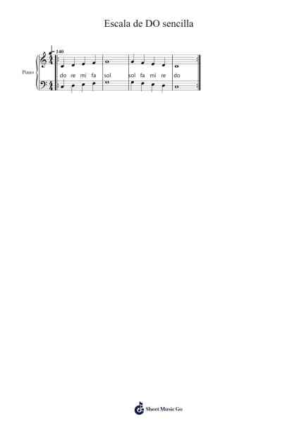 Escala de DO sencilla Sheet Music by kevin yance torres-Arr.Cecus Yepher