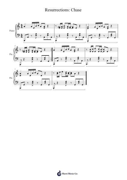 Resurrections: Chase Sheet Music by Katherine Cordova/Lena Raine-Arr.Readerae