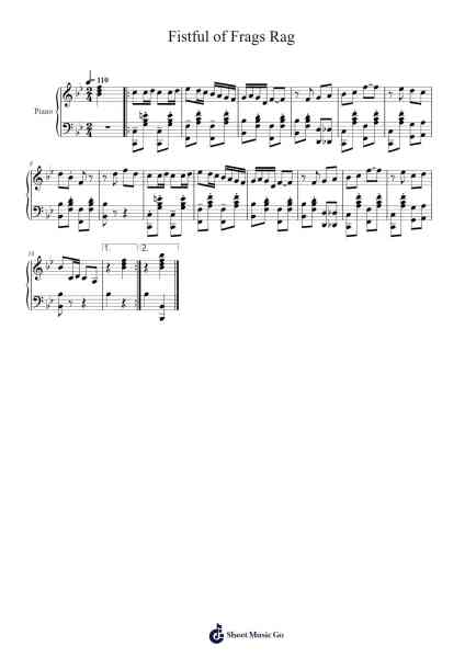 Fistful of Frags Rag Sheet Music by Misc Computer Games-Arr.Clytate