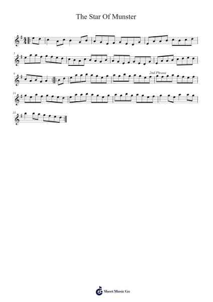 The Star Of Munster Sheet Music by -Arr.Sherrah Birroll