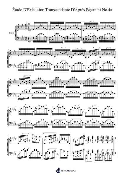 Étude D'Exécution Transcendante D'Après Paganini No. 4 in E Minor, S. 141: Allegro agitato Sheet Music by Franz Liszt-Arr.Thodorece