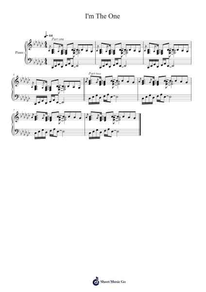 I'm The One Sheet Music by YoungBoy Never Broke Again-Arr.Fmar Geearl