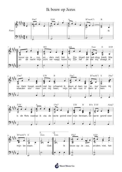 Ik bouw op Jezus Sheet Music by -Arr.Ruthives Sibylxy