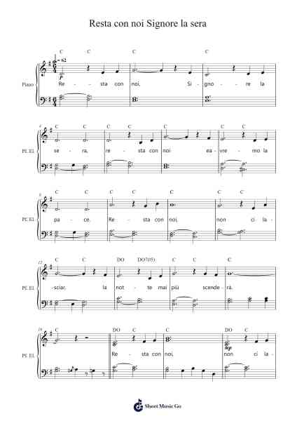 Resta con noi Signore la sera Sheet Music by Domenico Marchetta-Arr.Subill