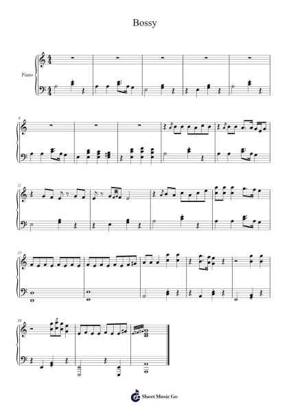 Bossy Sheet Music by Bessa Tydan-Arr.Juneven