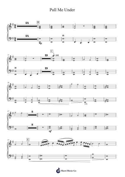 Pull Me Under Sheet Music by Dream Theater-Arr.Galepiers Vasa