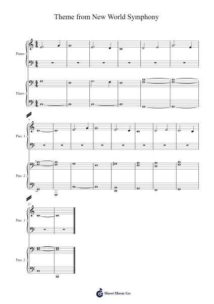 Symphony No. 9 in E Minor, Op. 95, "From the New World": II. Largo Sheet Music by Anton Dvořák-Arr.Sylsia Kerrsel