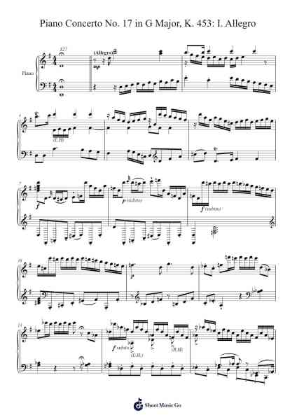 Cadenza for Piano Concerto No. 17 in G Major, K. 453: I. Allegro Sheet Music by Wolfgang Amadeus Mozart-Arr.Kyletus Stanchloe