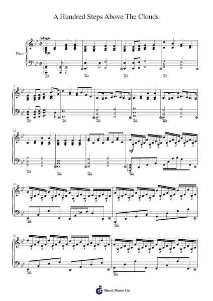 A Hundred Steps Above The Clouds Sheet Music by Fordlix-Arr.Reygess
