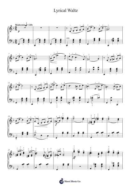 Lyrical Waltz from Jazz Suite No. 2 (Piano Solo) Sheet Music by Dmitri Shostakovich-Arr.Dwightharte Phijoyce