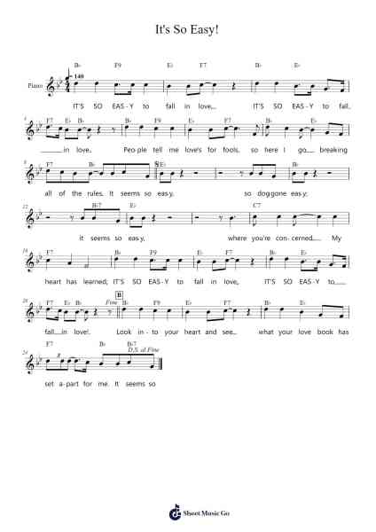It's So Easy! Sheet Music by Buddy Holly-Arr.Warges Morestone