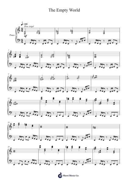 The Empty World Sheet Music by Toursbur-Arr.Wrightrae