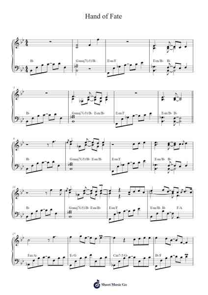 Hand of Fate Sheet Music by Shiro SAGISU-Arr.Georpir Manback