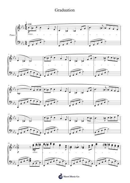 Graduation Sheet Music by Masao Aichi-Arr.Invy