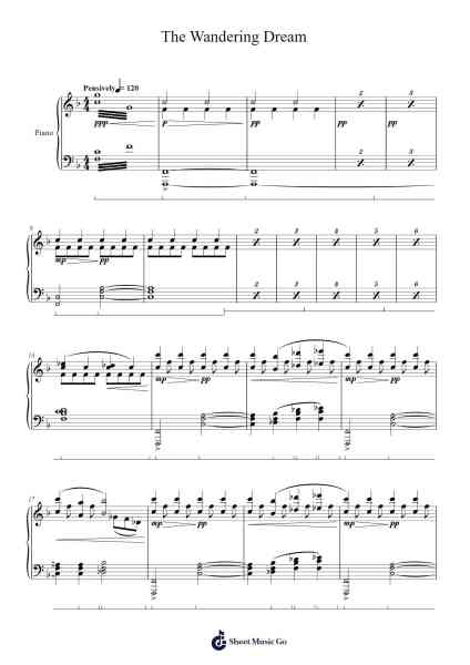 The Wandering Dream Sheet Music by Melodysheep-Arr.Quintle