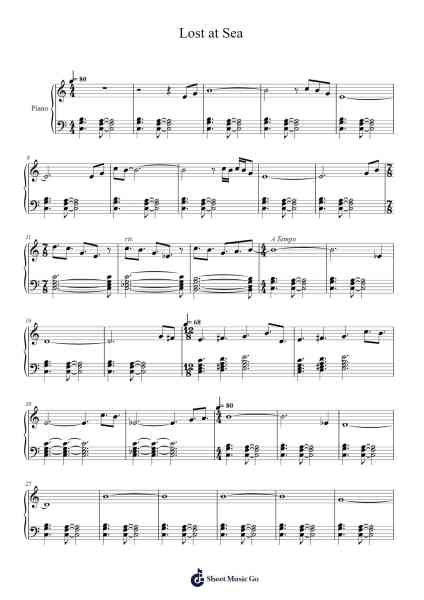 Lost at Sea Sheet Music by Brittany Harris-Arr.Roykiel