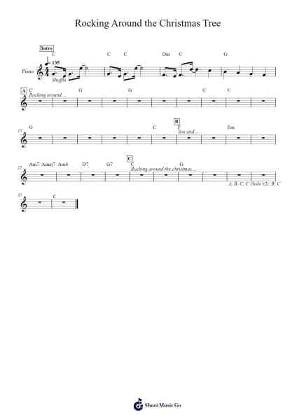Rocking Around the Christmas Tree 楽譜 by Brenda Lee-Arr.Odefred