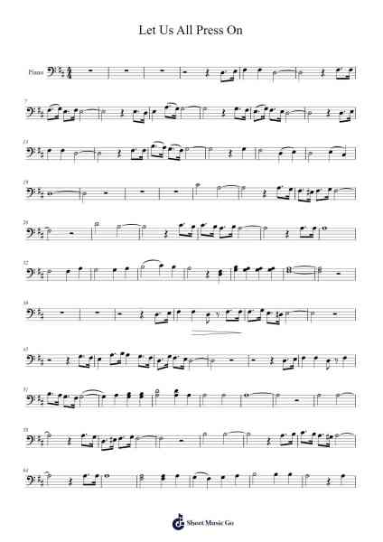 Let Us All Press On Sheet Music by -Arr.Derwy Joylogg