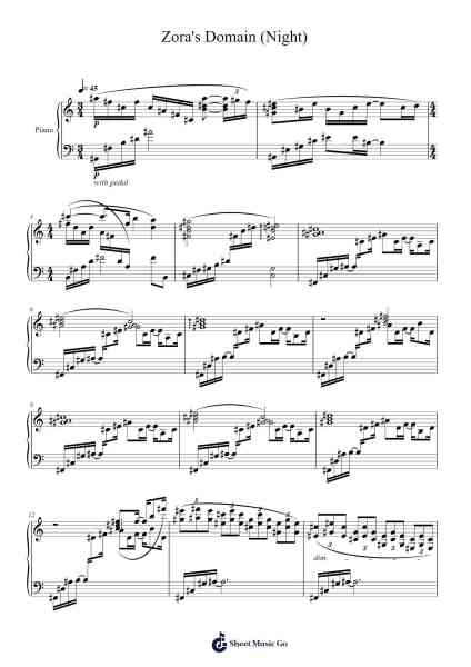 Zora's Domain (Night) Sheet Music by Koji Kondo-Arr.Matlas