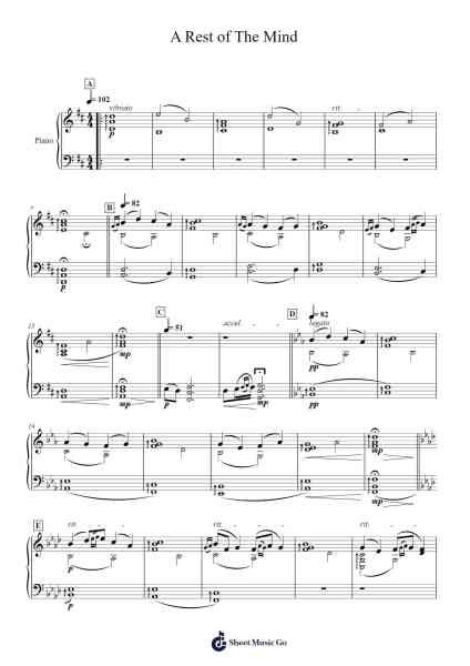 A Rest of The Mind Sheet Music by LucyG_Official-Arr.Launor