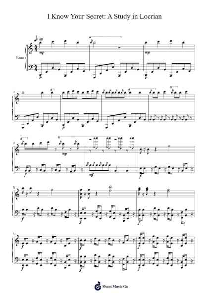 I Know Your Secret: A Study in Locrian Sheet Music by Ianbob-Arr.Wilbeth