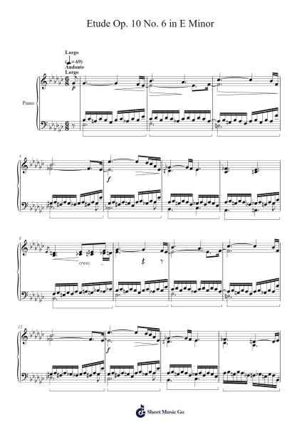 Etude Op. 10 No. 6 in E Minor Sheet Music oleh Frederic Chopin-Arr.Boylerod