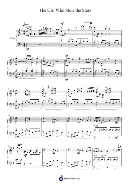 The Girl Who Stole the Stars Sheet Music by Yasunori Mitsuda-Arr.Manlass