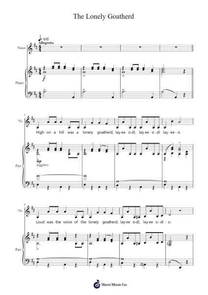 The Lonely Goatherd Sheet Music by Rodgers & Hammerstein-Arr.Chloemen O'Cazie
