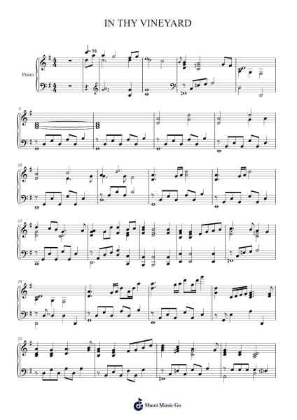 IN THY VINEYARD Sheet Music by cjoyful72-Arr.Cookdunn