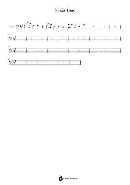 Nokia Tune Sheet Music by Swinmar-Arr.Saster Hawreed